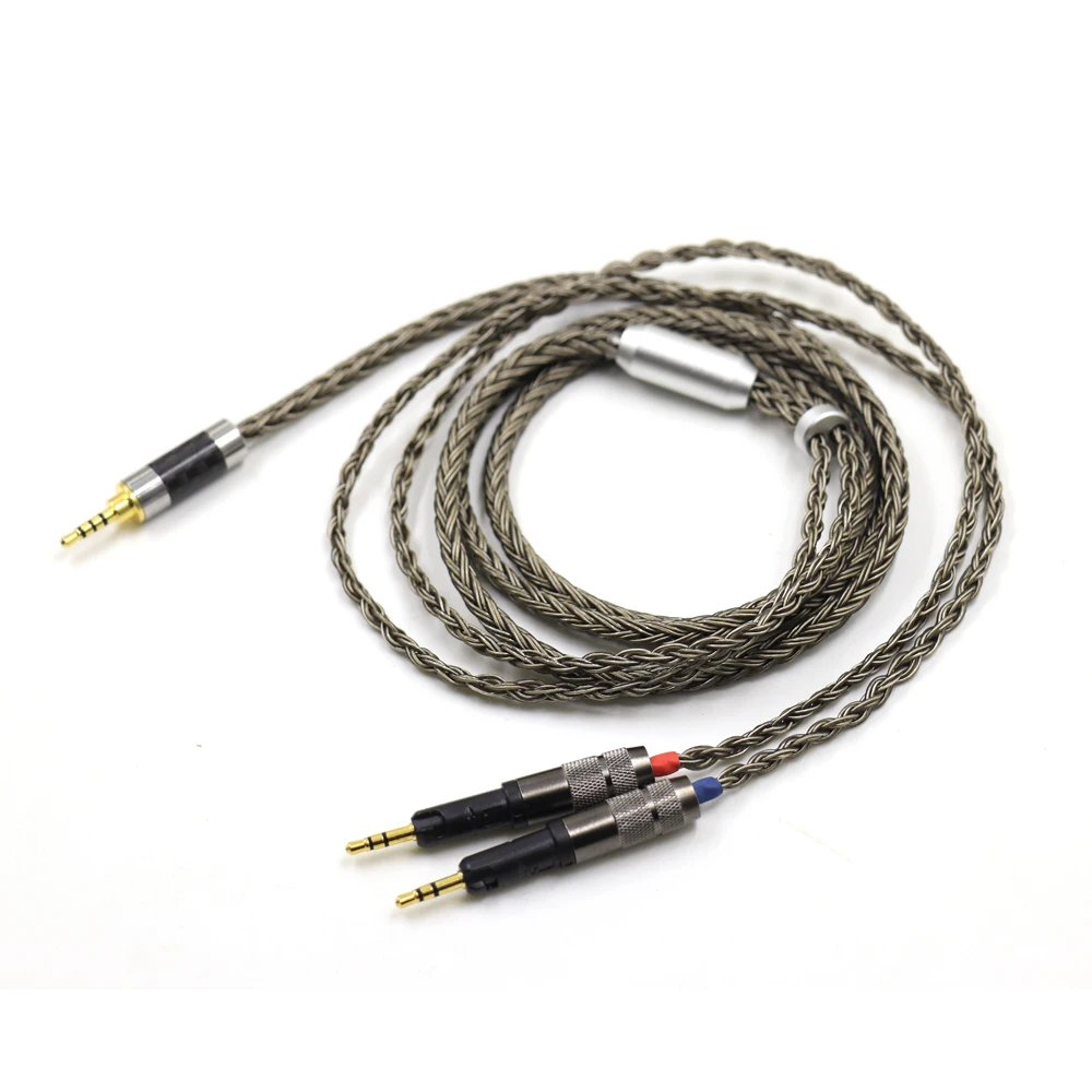 Плетеный кабель для наушников Thouliess 6 5 мм 2 XLR 4 16-ядерный посеребренный плетеный