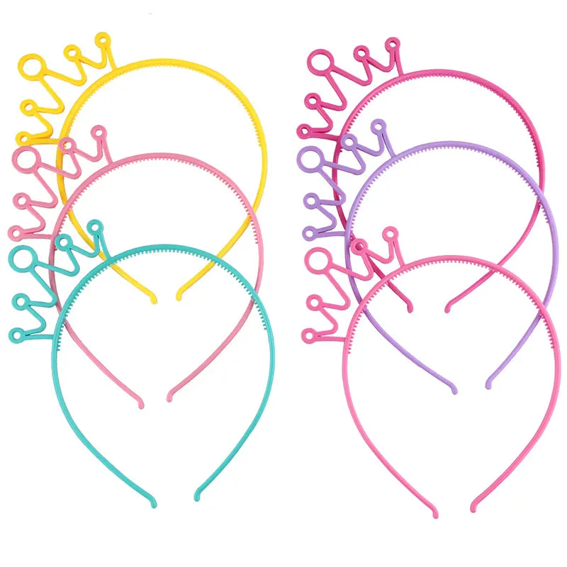

3pcs Kids Headbands Cat Ears Crown Bow Headwear Princess Plastic Hairbands Boho Hair Bands for Girls Baby Accessories