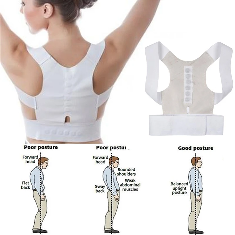 

Corset Back Correction Magnetic Posture Corrector Straight Shoulder Brace Lumbar Support Pain Relief for Child Adult Women Men