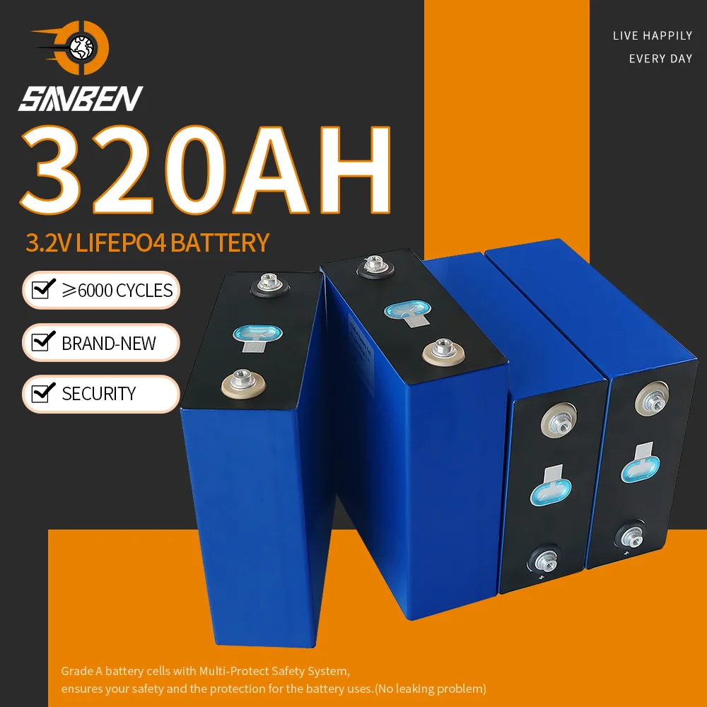 

3.2V 320AH Battery Pack BRAND NEW 310AH Lifepo4 Rechargeable Lithium iron phosphate Energy storage CELL Depp Cycle For RV Vans