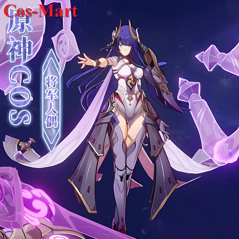 

Cos-Mart Game Genshin Impact Raiden Shogun Dolls Косплей Костюм Великолепная Униформа мероприятия вечеринка