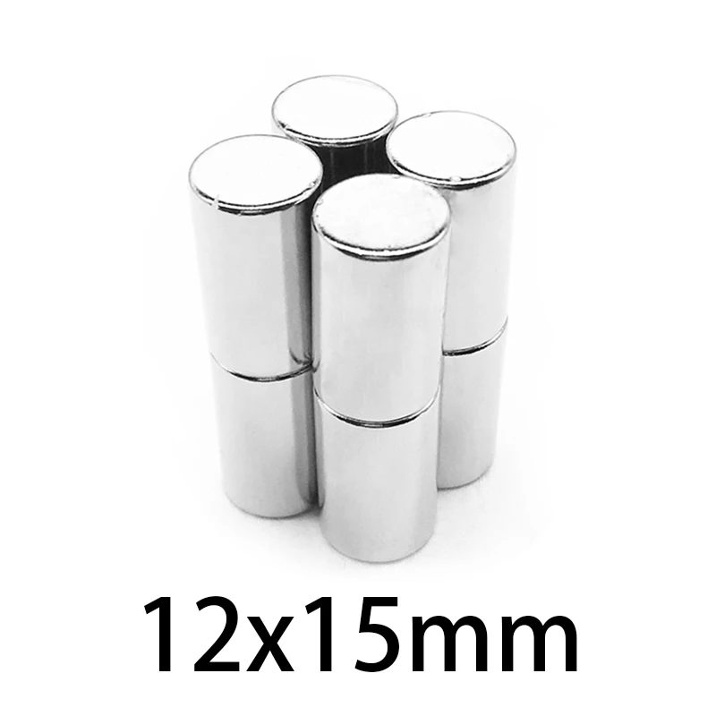 

12x15 mm Super Powerful Strong Magnetic Magnets Permanent Neodymium Magnets 12mm x 15mm Small Round Magnet