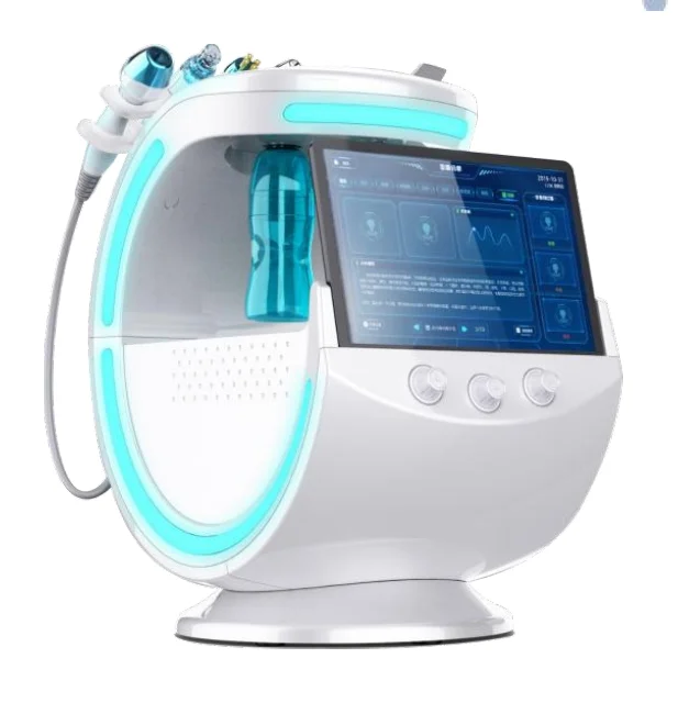 Фото Умный аппарат для аквапилинга и кислородной дермабразии Smart Aqua Skin Testing Oxygen Jet для ухода за кожей лица в салонах красоты и СПА №3