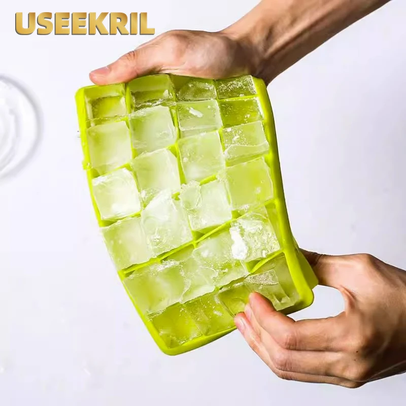 

24 Cubes Ice Tray Ice Cube Trays Silicone Ice Mold Small DIY Whiskey Wine Ice Cream Mould Home Gadgets Bar Kitchen Accessories