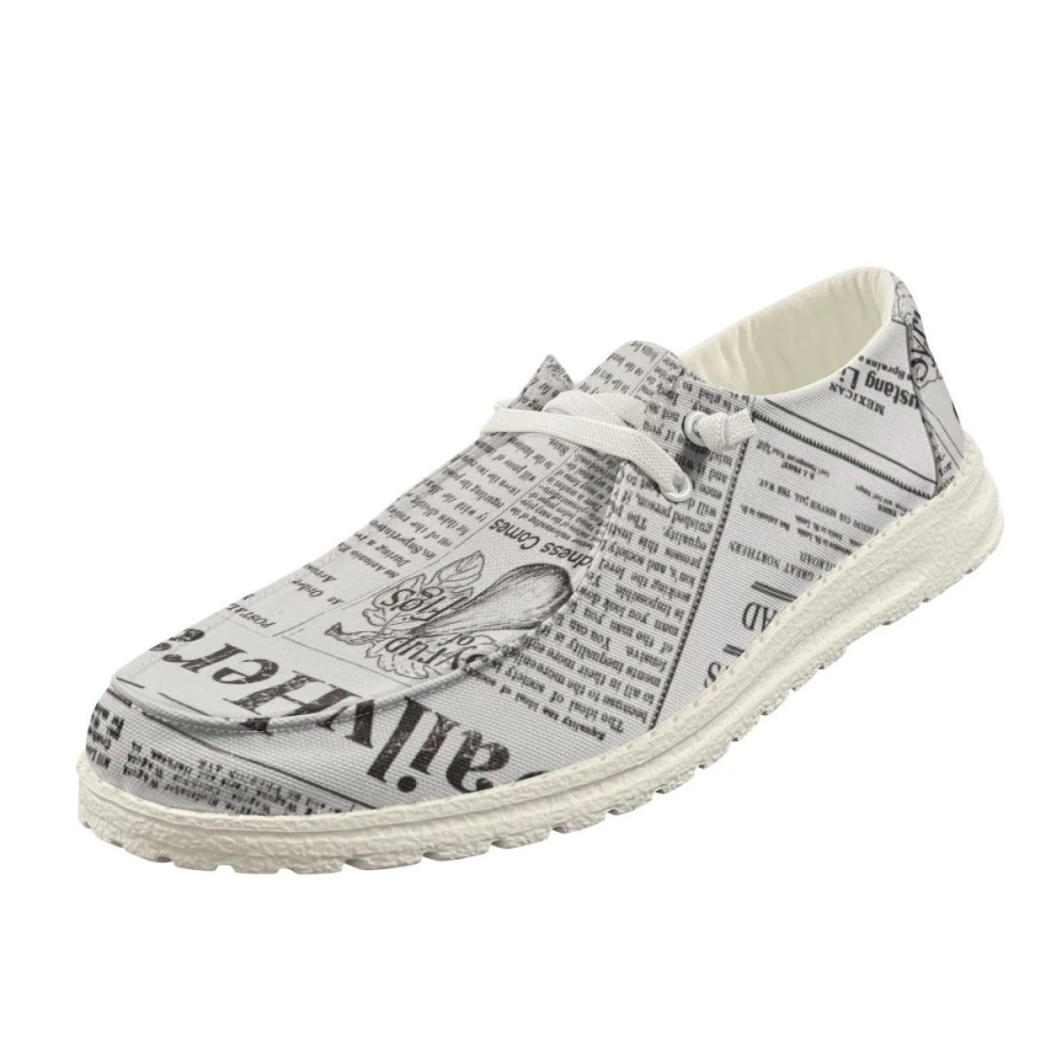 

Кроссовки ELVISWORD для мужчин и женщин, легкие повседневные туфли на плоской подошве, с принтом газеты и текста, удобные лоферы для подростков, лето