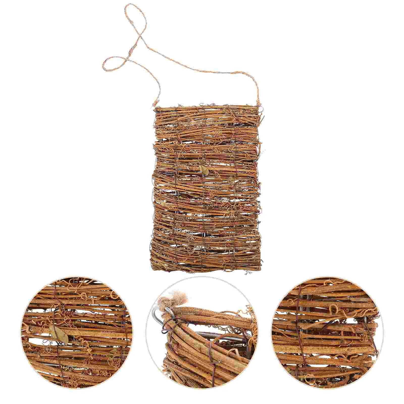

Basket Hanging Flower Planter Wall Rattan Wovenindoor Wicker Window Pot Planters Sill Baskets Pots Storagefarmhouse Seagrass