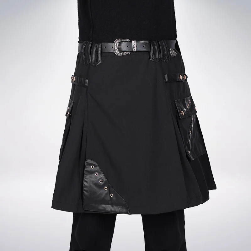 Юбка Мужская шотландская с разрезом по бокам ретро-стиль килт Делюкс клетка