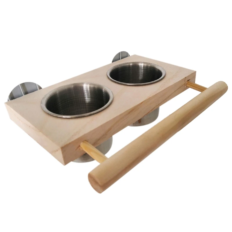 

Install Food Feeding Bowl Conures for Dropshipping Cage Bird for Perch Easy Hanging Feeder Cups Cockatiels Parrot to with Water