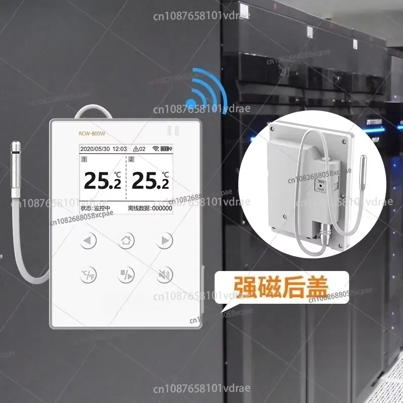 Фото Регистратор температуры и влажности RCW-800W с Wi-Fi, удаленным мониторингом и функцией регистрации данных, сигнализация о протечке воды в серверной №3