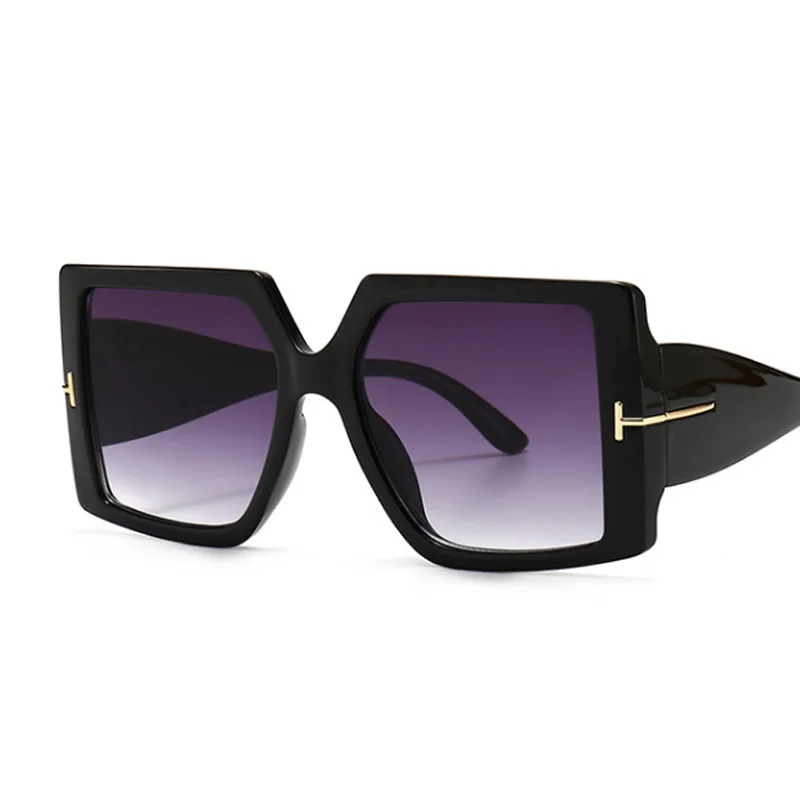 

Square Brand Designer Sunglasses Women Fashion Vintage Gradient Sun Glasses Male Female Retro Big Frame Punk Oculos De Sol