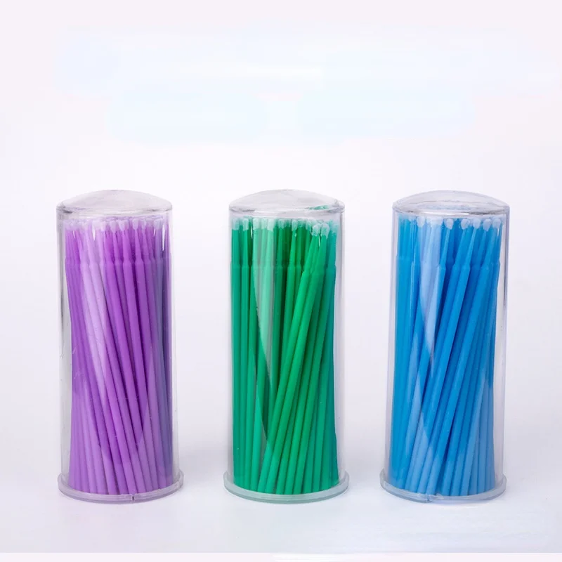 

100 Disposable Makeup Eyelash Extension Tools Single Eyelash Applicator Mascara Brush Eyelash Removal Makeup Cotton Swab Tool