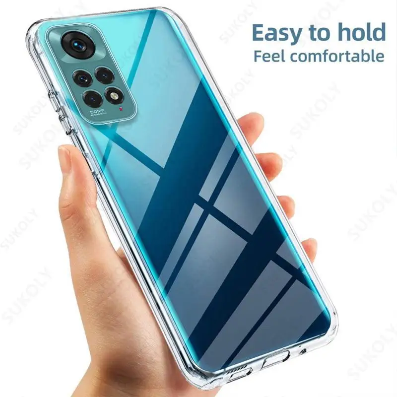 Для Xiaomi Redmi Note 11 10 9 s 8 Pro Poco F3 X3 M4 Mi 11T 10T Lite 5G NE кристально чистый чехол 360 Полный