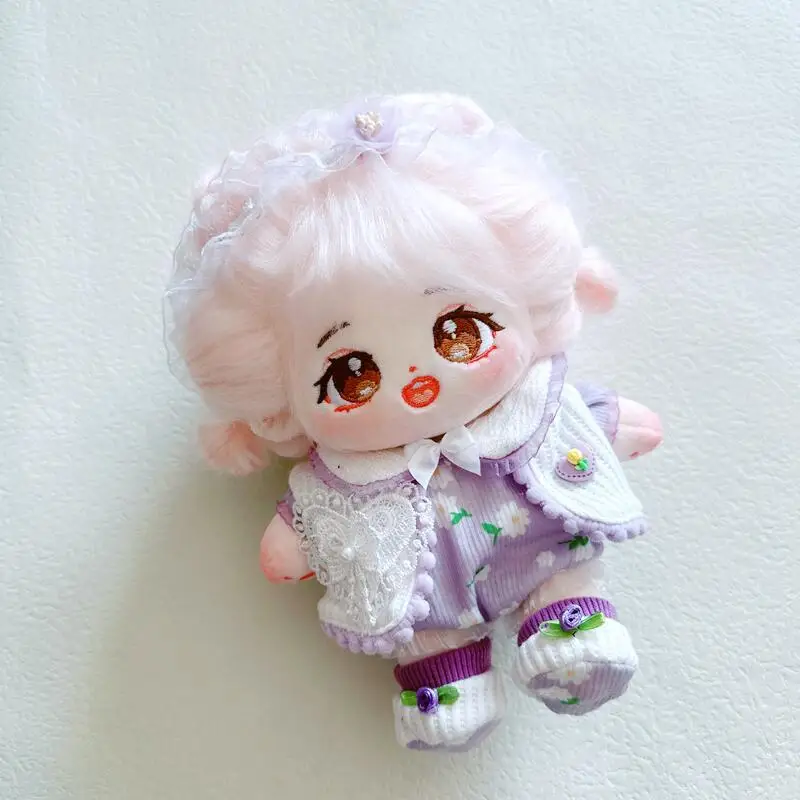 

20CM Srat Doll Clothes Headband+Overall+Waistcoat+Shoes Dress Up Doll Accessories Cool Stuff EXO Idol Dolls Fans DIY Toys