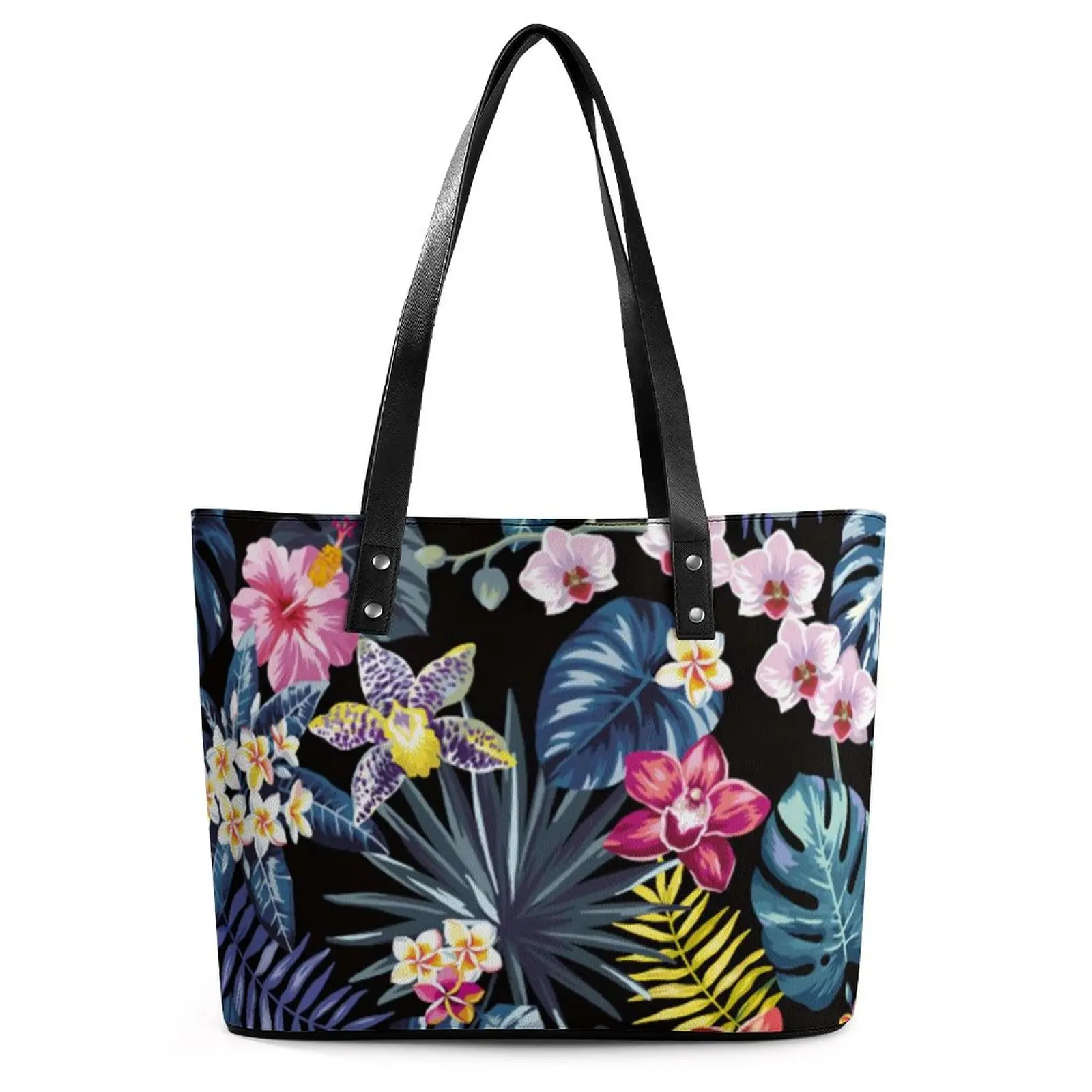 

Женская пляжная сумка с рисунком пальмовых листьев