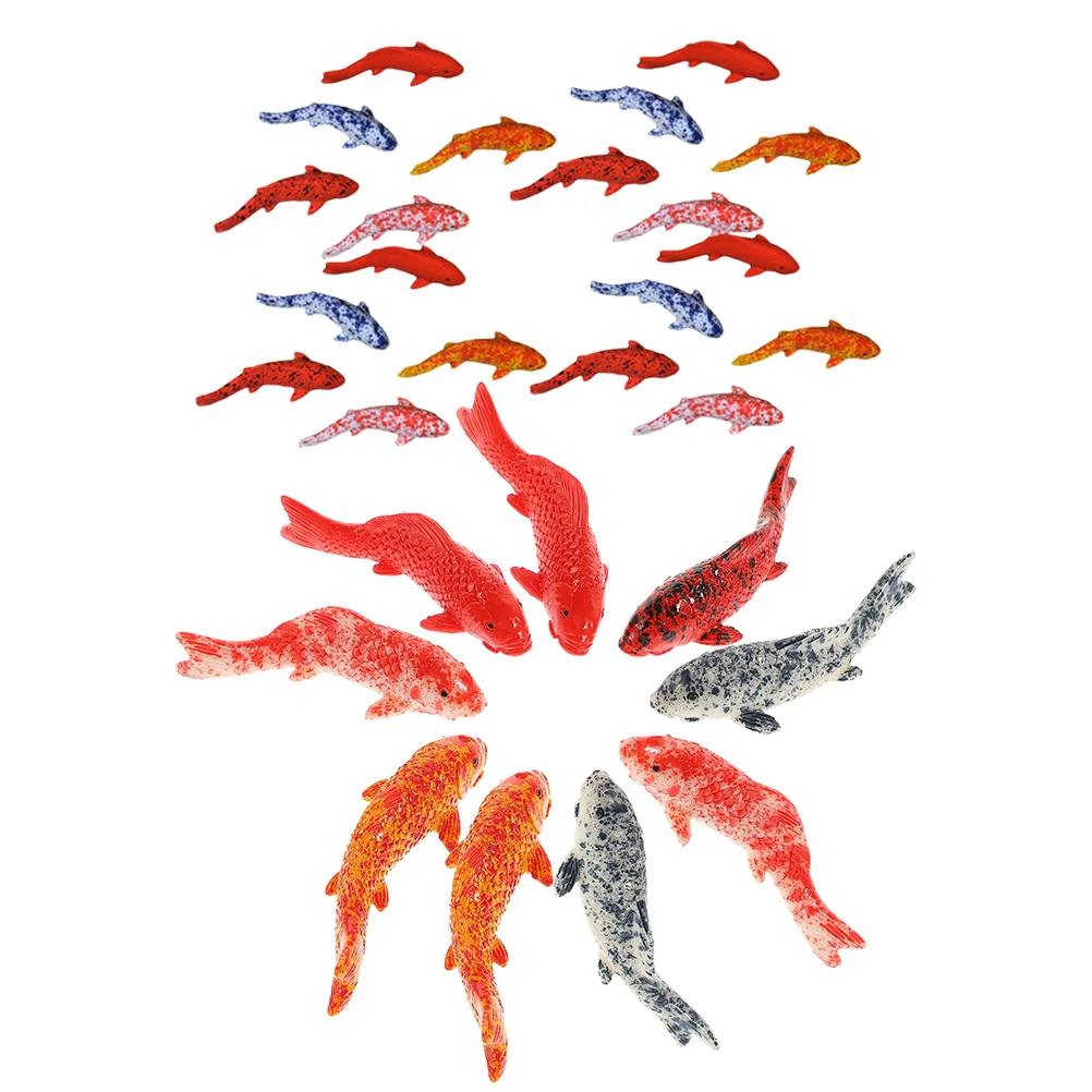 

30 Pcs Household Aquarium Decor Fish Figure Small Fake Tank Supplies Realistic Lovely Goldfish Resin Animal Decoration
