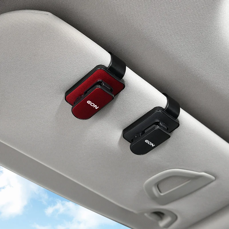 

Автомобильный держатель для солнцезащитных очков, зажим для банковских карт для Hyundai Eon, Лазерная Эмблема, аксессуары для автомобильного интерьера, подставка для хранения очков