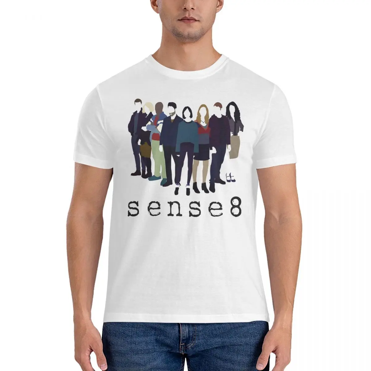 Футболка мужская с круглым вырезом топ из чистого хлопка винтажная рубашка