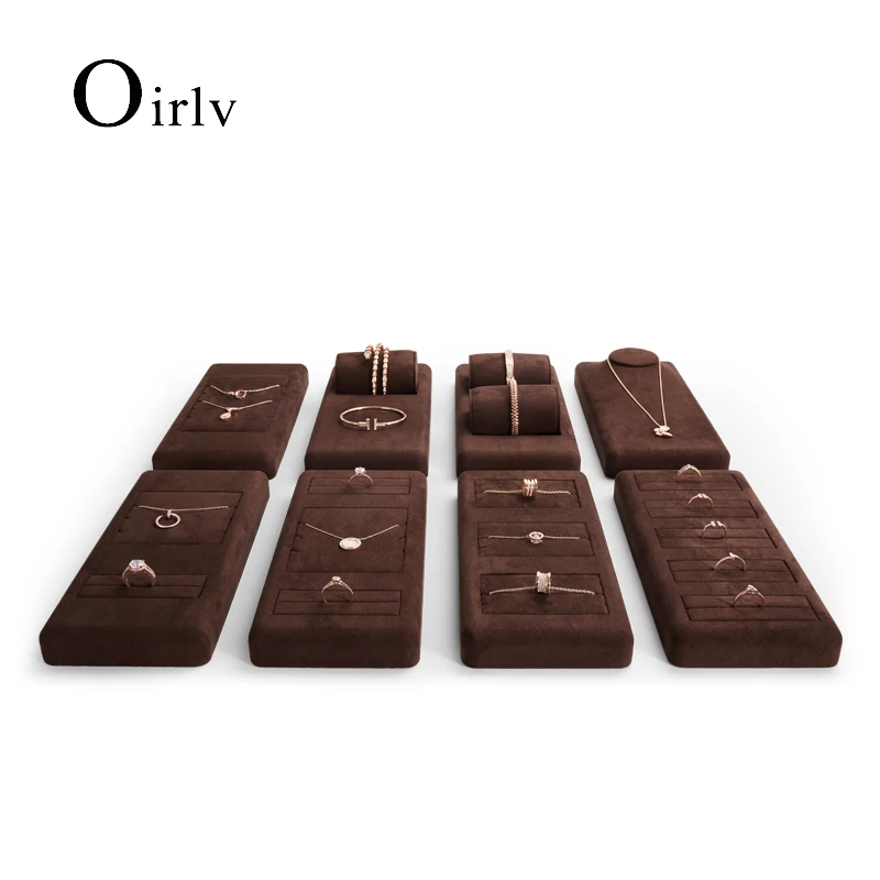 Коричневые бархатные ювелирные изделия Oirlv витрина для магазина подставки