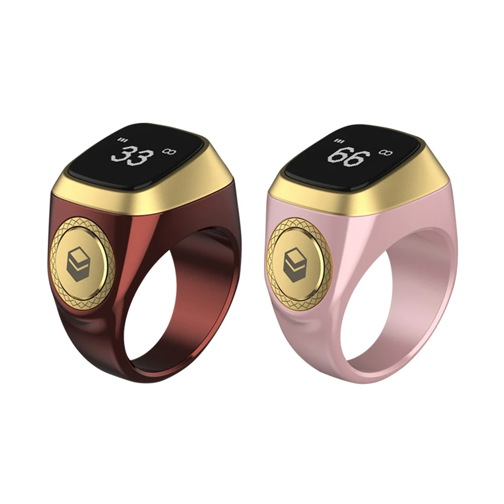 

Интеллектуальный ЖК-дисплей Электронные Цифровые Счетчики молитвенный счетчик кольцо Bluetooth-совместимое напоминание о времени мусульманск...