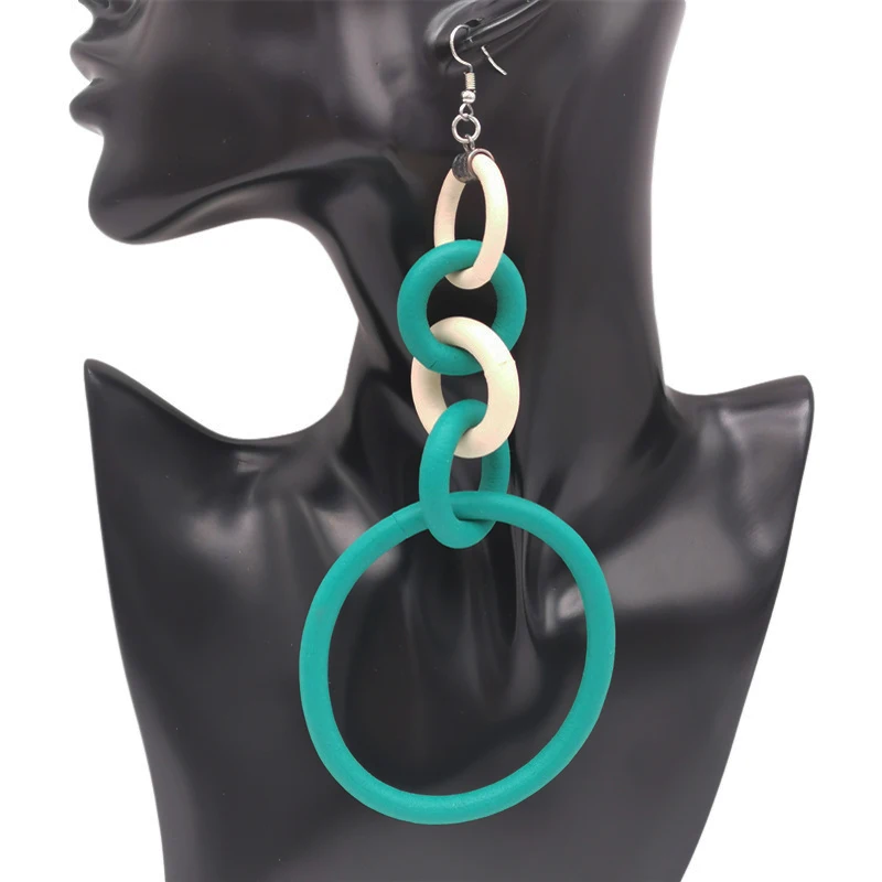 Новые готические полые круглые дизайнерские резиновые цепи разные цвета на