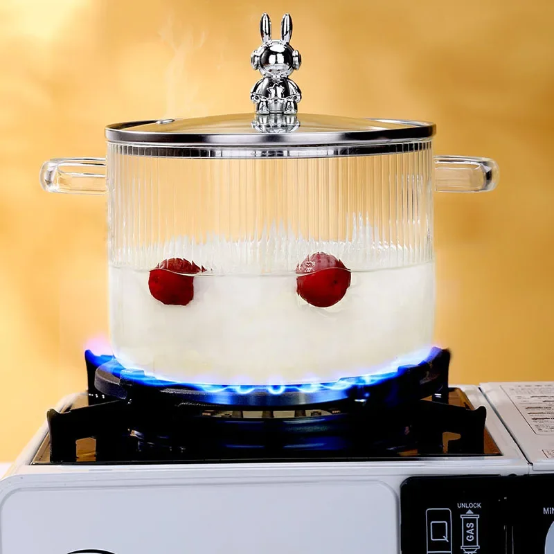 Стеклянная кастрюля Lazy Cache для приготовления пищи Ленивые антипригарные