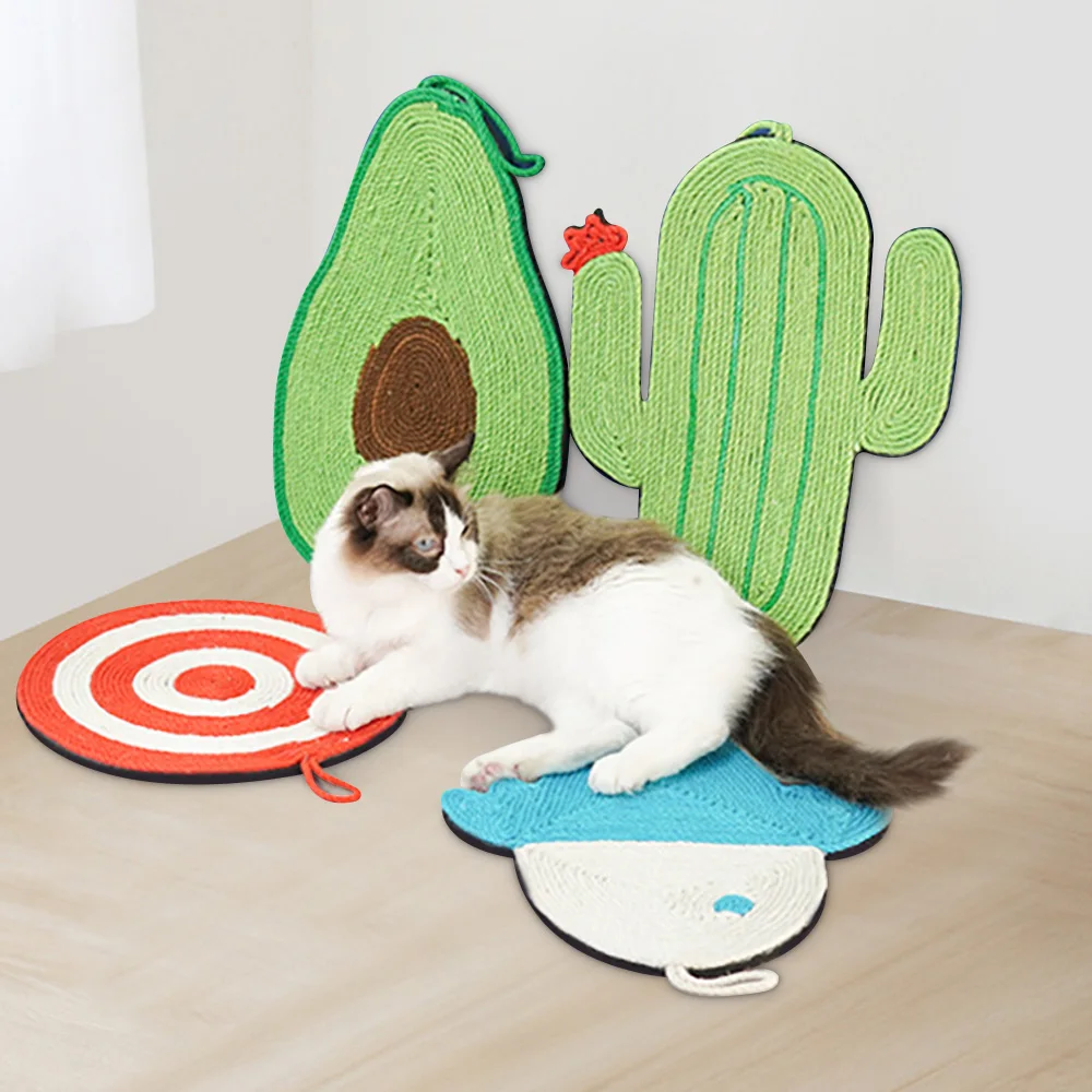 

Cat Scratcher Board Sisal Mat Grinding Claw Anti Grab Protection Sofa Cushion Avocado Scratch Resistant Cats Toys Pet Supplies