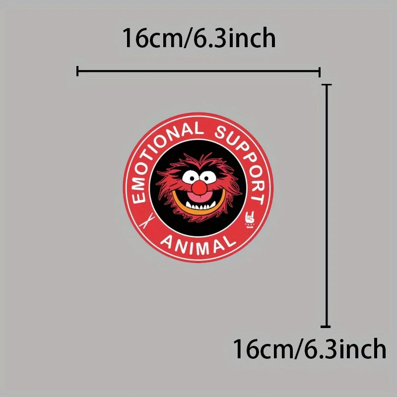 

5-дюймовая Виниловая Наклейка «Животное Эмоциональной Поддержки» В Стиле Маппетс Для Автомобилей И Ноутбуков, Прочная
