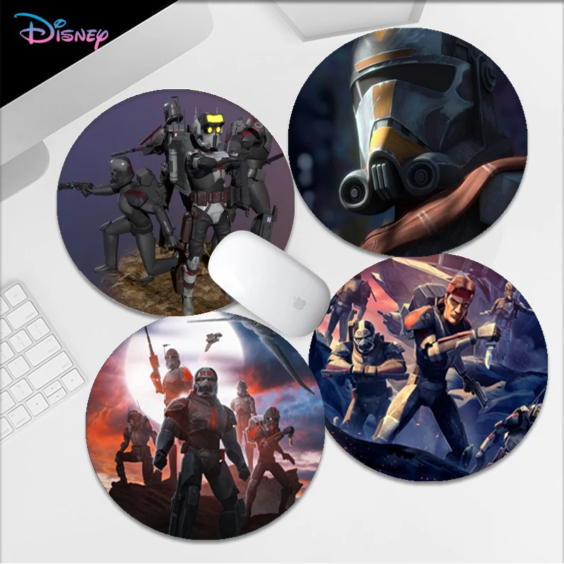 

Disney Star Wars The Bad Batch Mousepad Anti-Slip Round Cabinet Gaming Laptop Computer Desk Mat Office Notbook Mouse Mat for PC