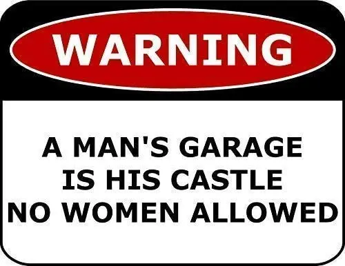 Оловянный знак Предупреждение ющий мужской гараж это его замок не разрешается