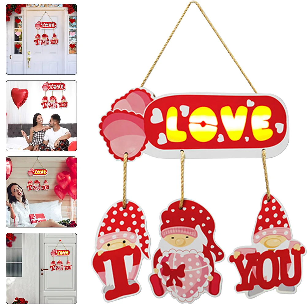 

Valentine Day Sign Door Decor Valentines Hanging S Decoration Heart Wall Fronthouse Porch Wooden Wood Hanger Outdoor Home
