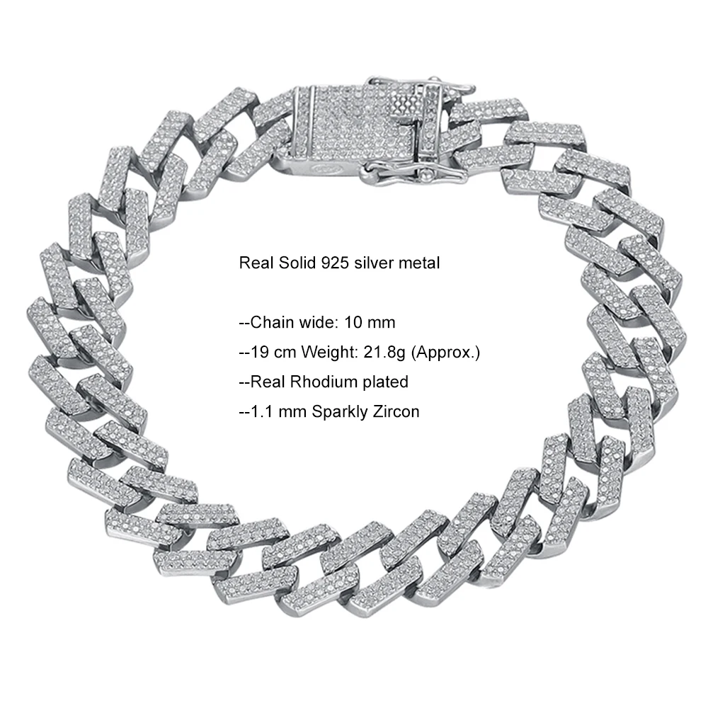 Цепочка из серебра 925 пробы для мужчин и женщин ювелирное украшение кубинской