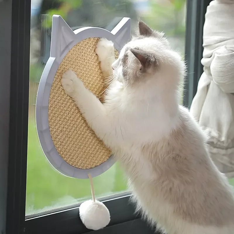 

NEW2023 Cat Scratching Suction Wall for Cat Toys Ball Wear-resistant Nail Scraper Mat Grinder Corrugated Paper Scratch Cats Bed