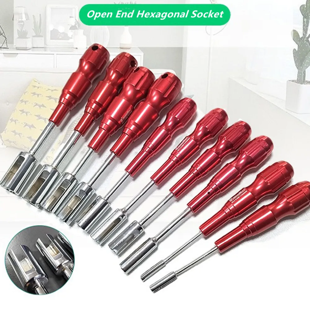 

1Pc Half Open Hex Socket Wrench 3-14mm Open End Screwdriver Hex Key Bit Screw Nut Disassembly Driver Hand Spanner Repair Tool