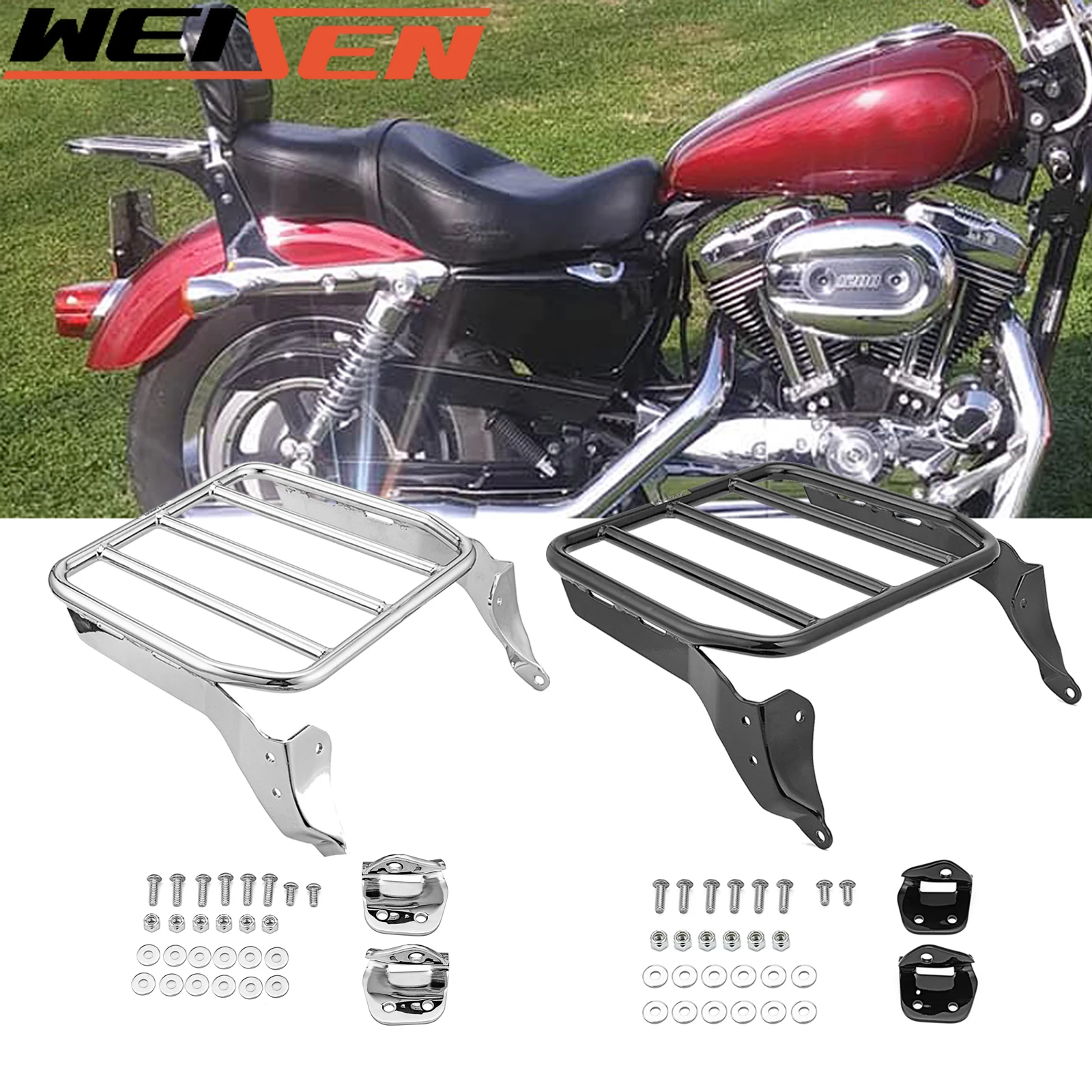 For Harley 2018-2023 Softail Fat Bob FLSB FXFB FXFBS FXLR FXLRS Low Rider Steel Tube Detach Sissy Bar Sport Luggage Rack