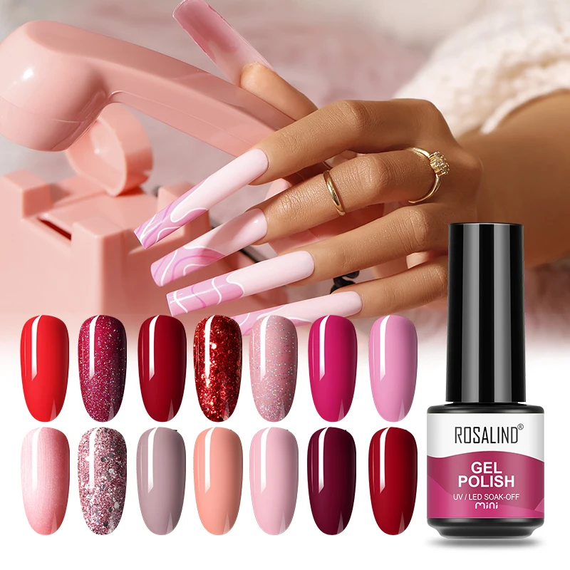 Цветной Гель-лак для ногтей ROSALIND всесезонный лак Полупостоянный маникюра и