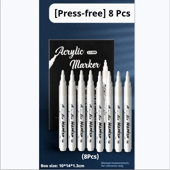 

Набор из 8 водостойких белых акриловых маркеров Borrence