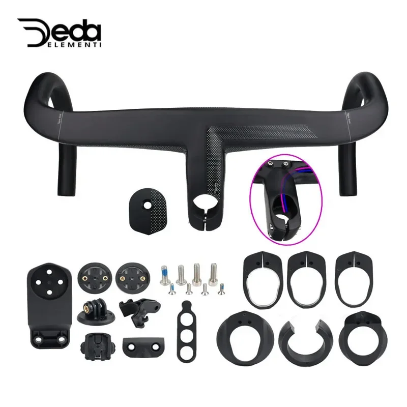 DEDA ALAENRA T1000 углеродный Руль дорожный 380-440 мм Внутренний проводной Интегрированный