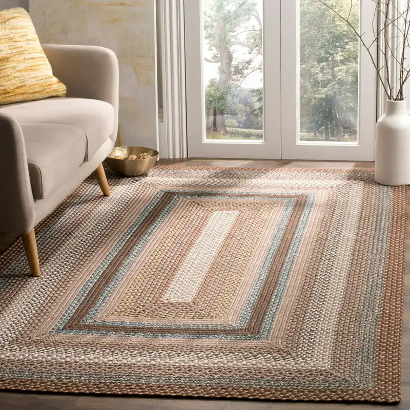 

Cady Bordered Area Rug, Brown/Multi, 4' x 6'
