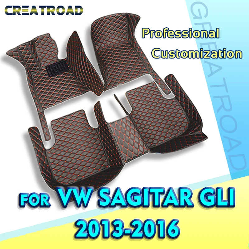 

Car Floor Mats For VW Volkswagen Sagitar GLI 2013 2014 2015 2016 Custom Foot Pads Automobile Carpet Cover Interior Accessories