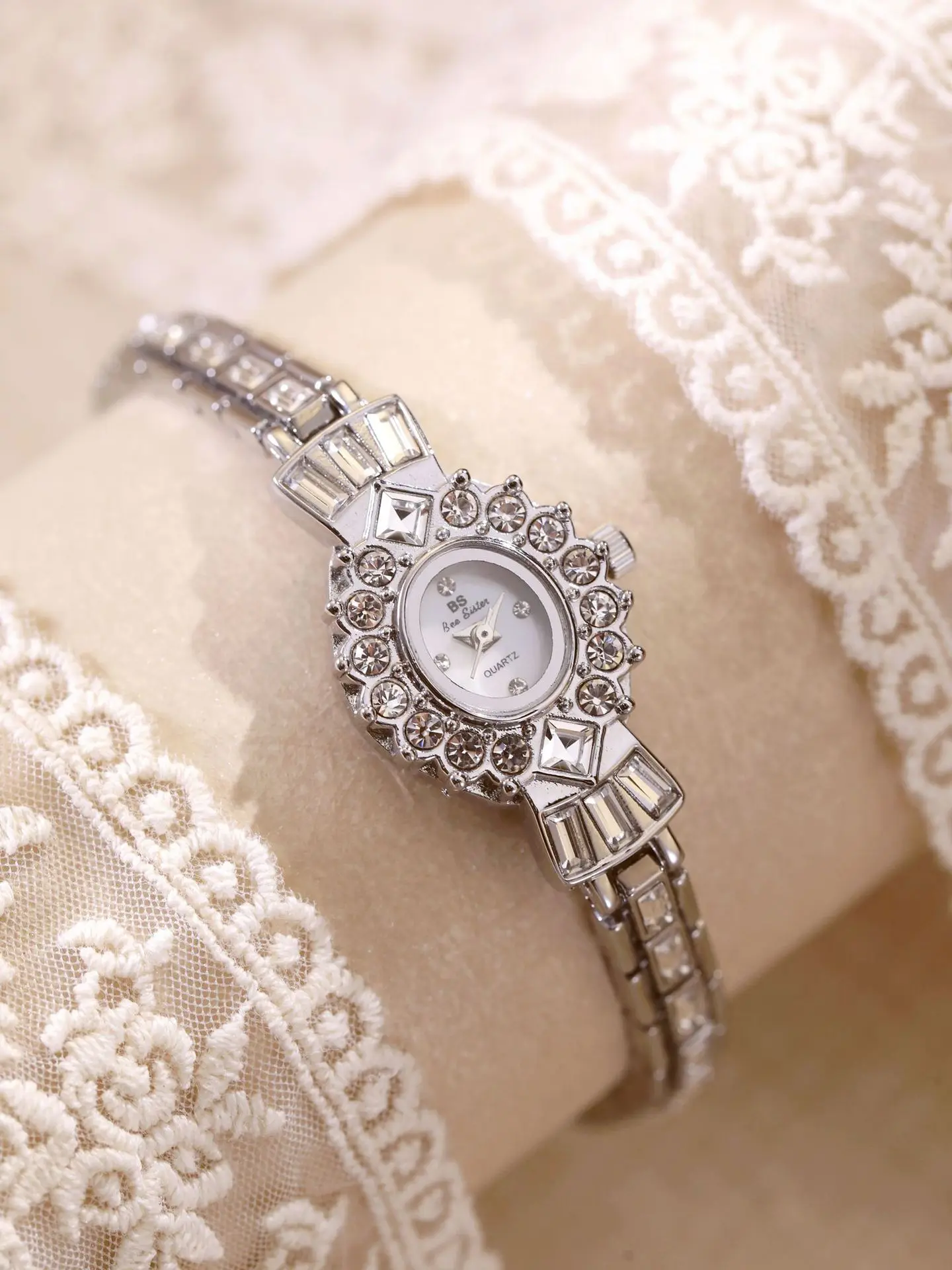 Роскошные брендовые женские часы BS золотой браслет из нержавеющей стали с