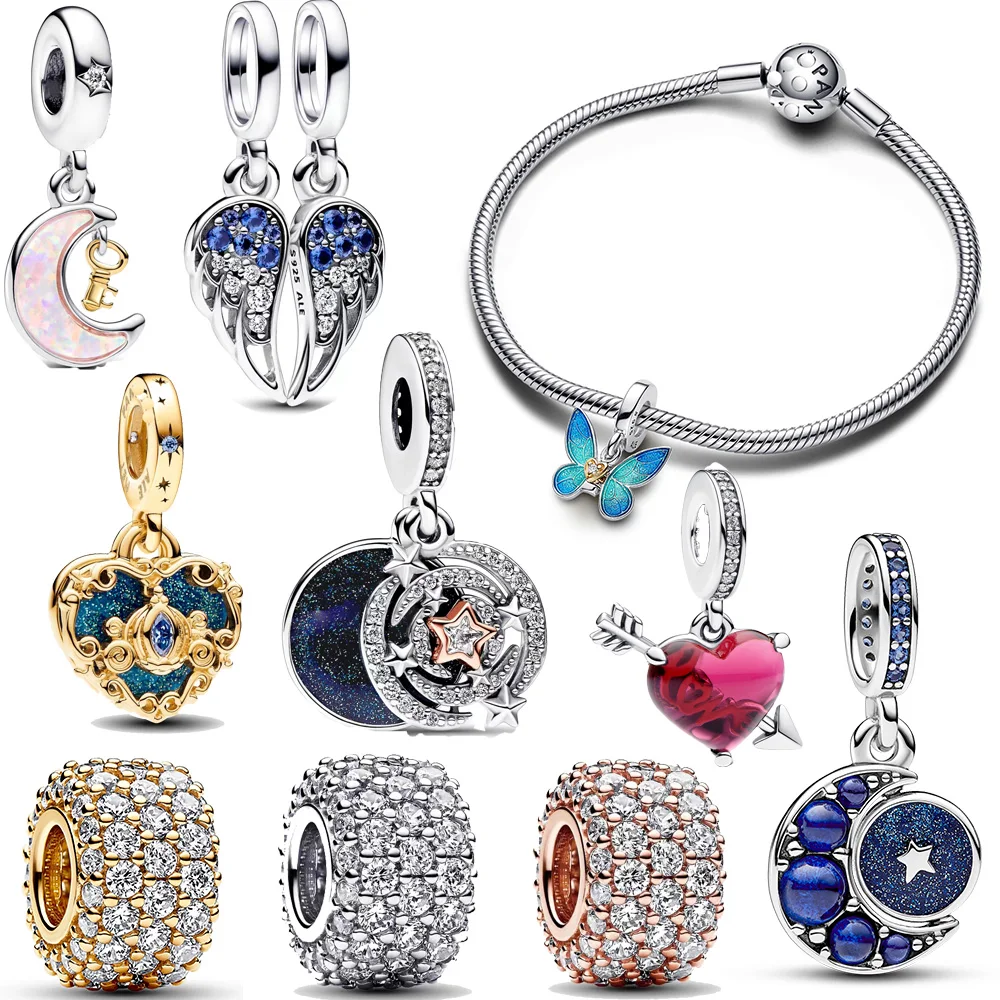 

2023 Новая серия S925 Серебряный Шарм Pandora DIY модный роскошный 925 оригинальный браслет ювелирные изделия Женская упаковка
