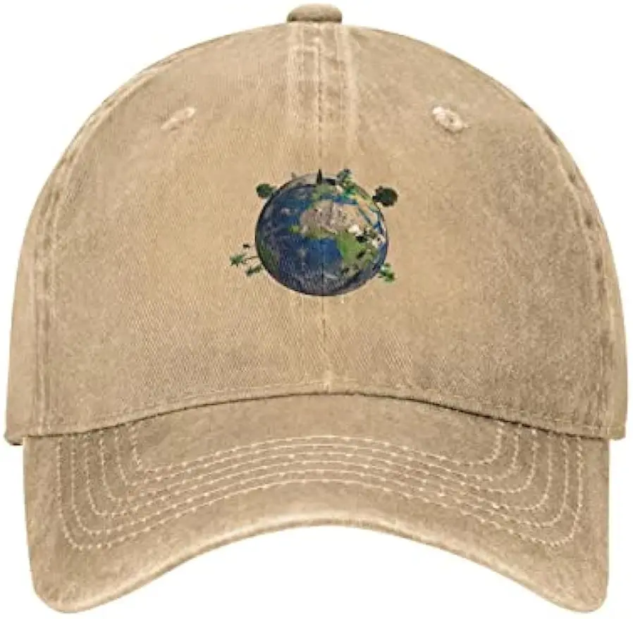 

Счастливая земля, экологичный день, зеленая планета, 3D Рисунок, подарок, стиль унисекс, регулируемая шляпа