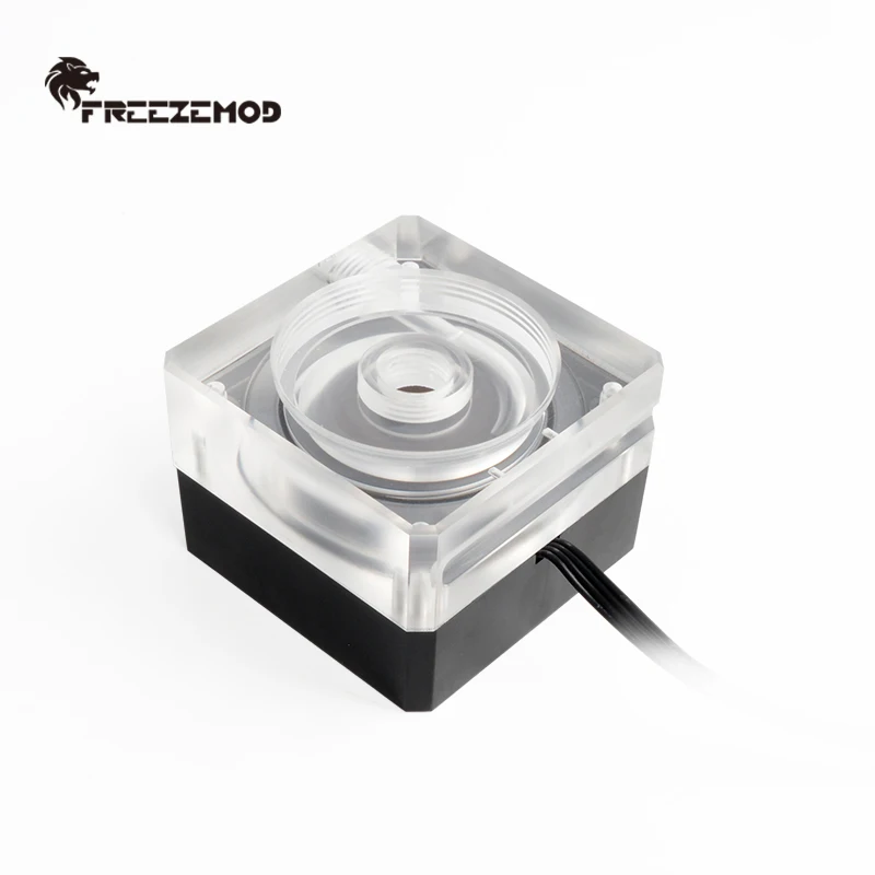 FREEZEMOD PC Water Cooling Pump Ultra Thin PWM Speed Control 4.6cm Thick Flow 550L,Lift 3.5 Meters G1/4