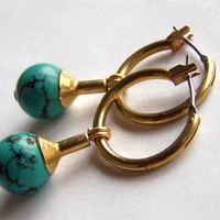 gorgeous gold color women earrings inlaid stone bohemia drop earrings for women bridal engagement wedding jewelry gift