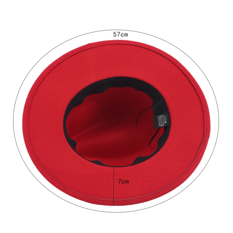 Шляпа фетровая для мужчин и женщин модная шапка джаз черная из смесовой шерсти