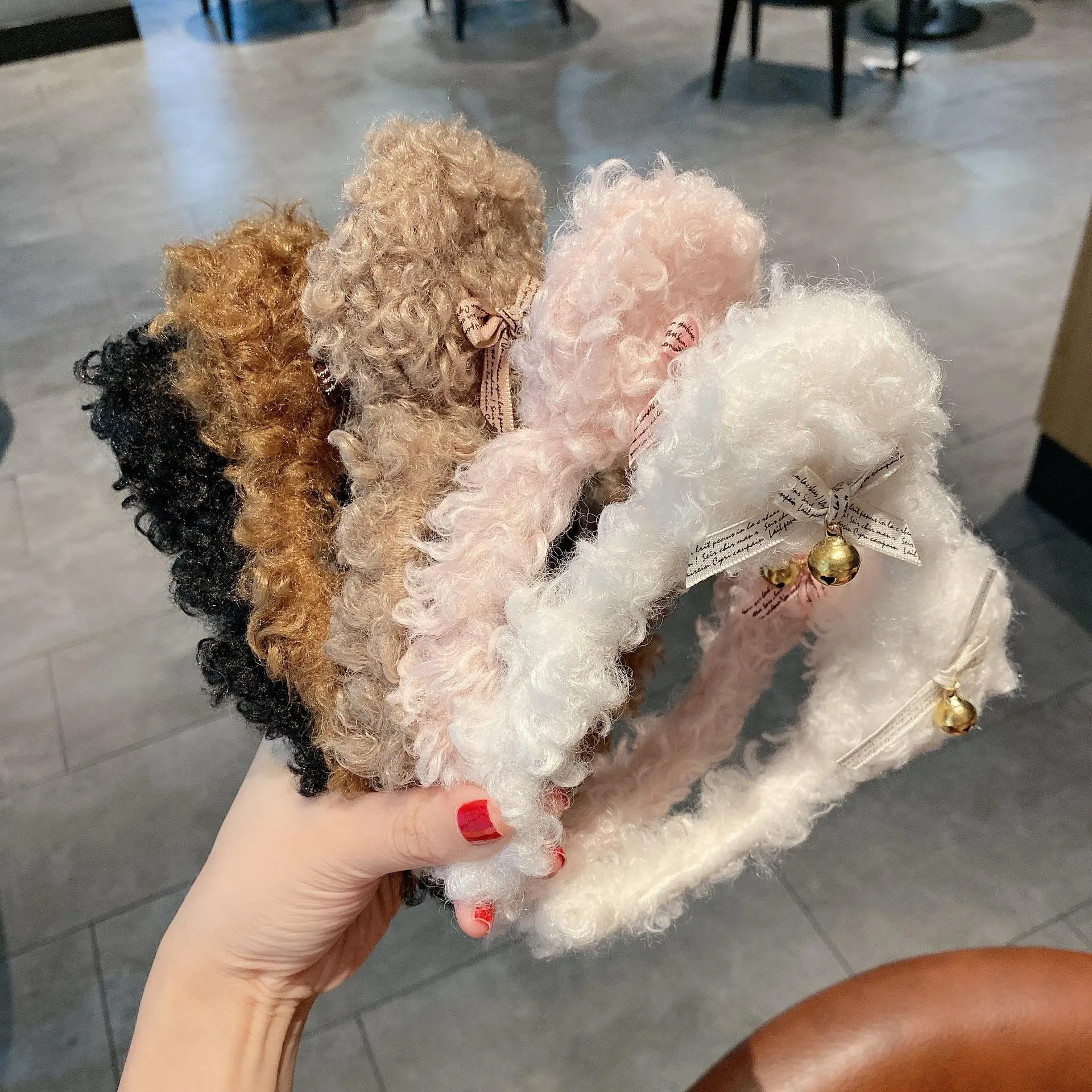 

Cute Personality Plush Role Play Girl Hair Hoop Bow Bell Headwear Bear Headband Women's Party Accessories Hair Accessories