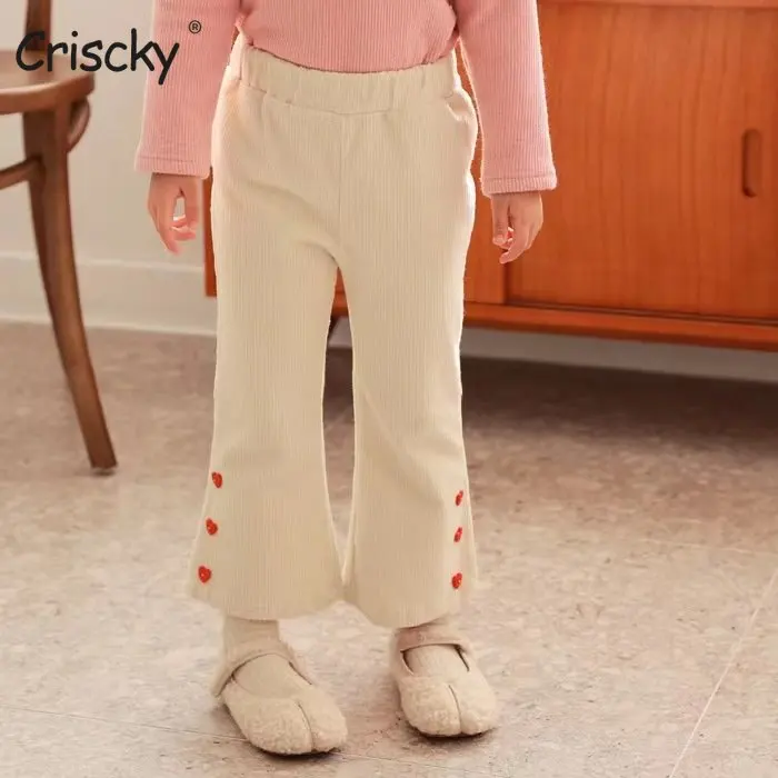 

Criscky 2022 Korean Style Spring Autumn Baby Pants Newborn Girls Leggings Soild Color Cotton Pants Kids Children Leggings