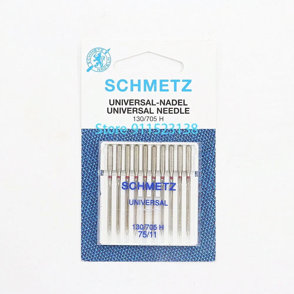 10 Pcs Genuine Germany Schmetz Universal Needle 130/705 H 75/11 For Household Sewing Machine
