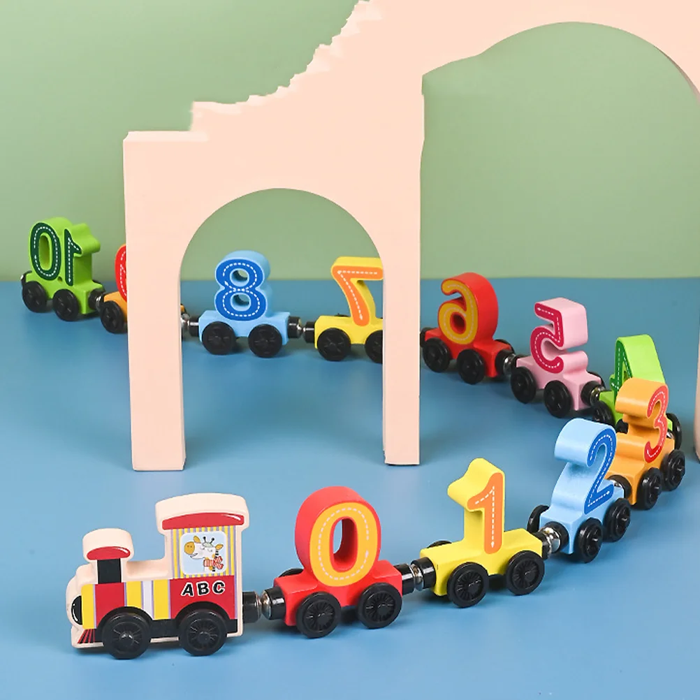 

Wooden Magnetic Train Toddler Number Plaything Toy Toddlers Toys Kids Educational Trains Magnets Developmental Early Learning