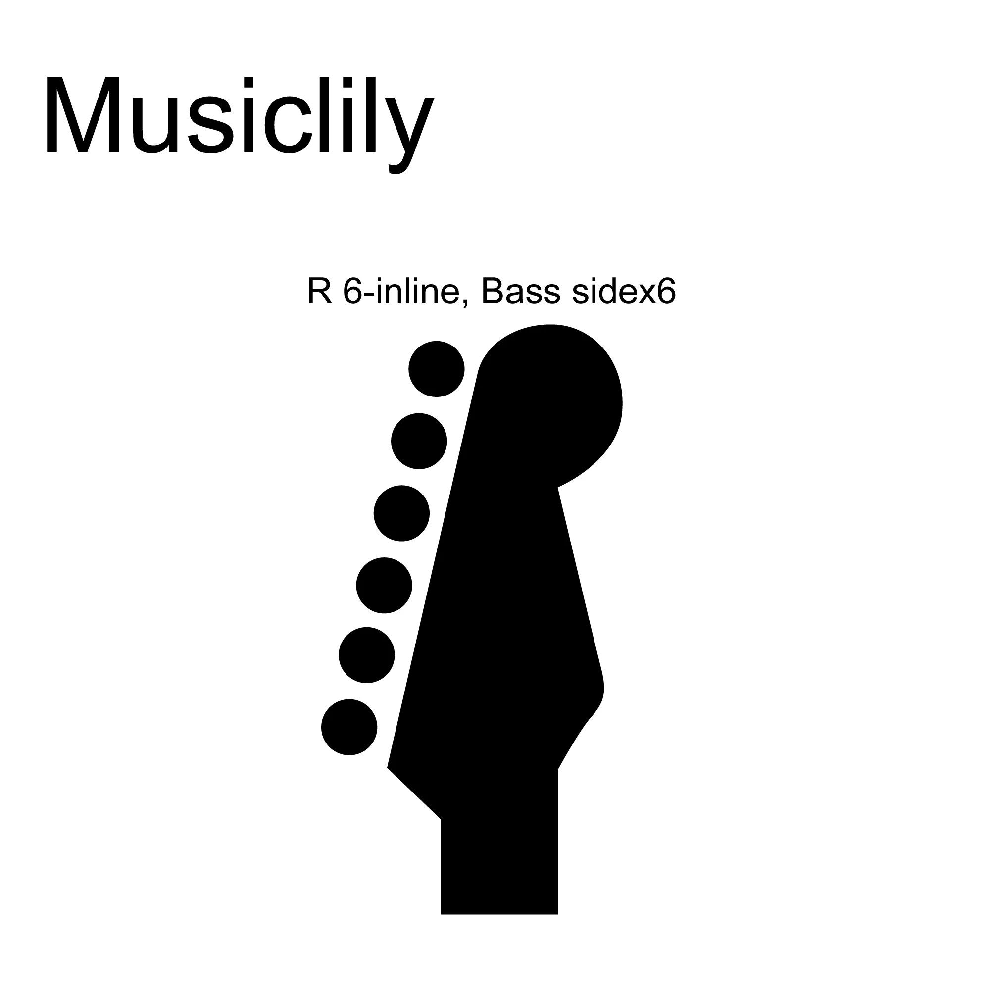 Фото Musiclily Pro R15T 6-штырьковые 2-пиновые фиксируемые колки для гитары, набор колков для гитар Fender ST Tele Style №3